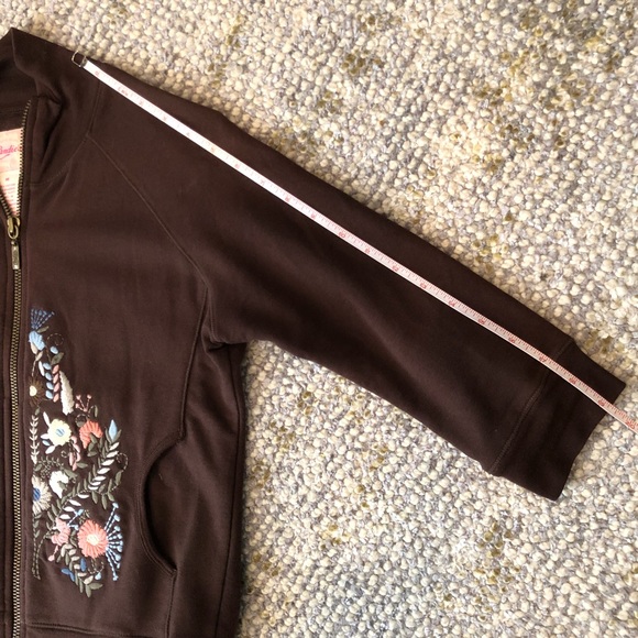 Embroidered Zip Up Sweatshirt - Picture 5 of 6
